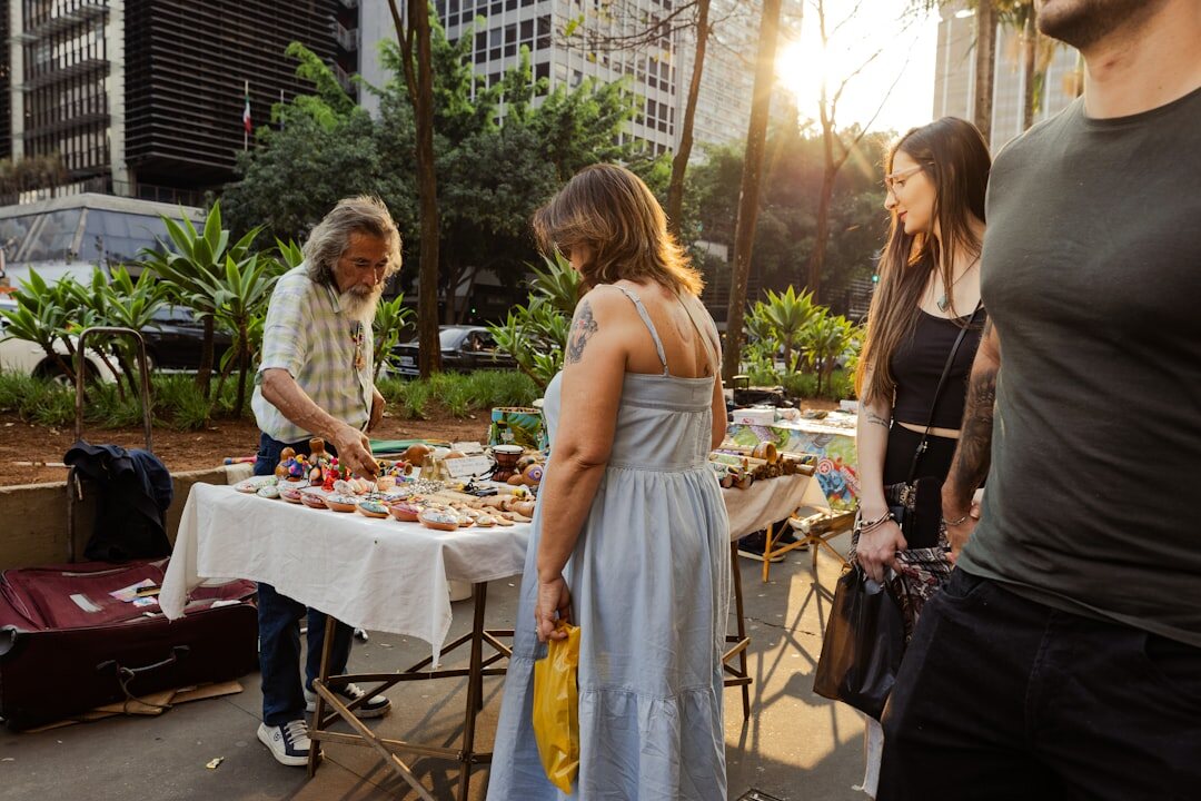 Group of diverse people discussing around a table